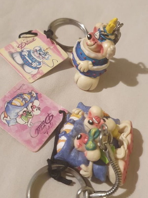 Diddl keychains like new, set of 2 vintage collectibles