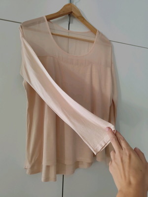 Zara blouse with shoulder transparency, like new, size S