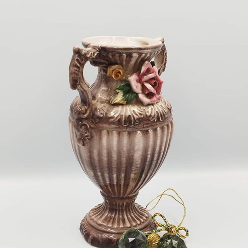 Capodimonte vase used, vintage, handmade, made in Italy