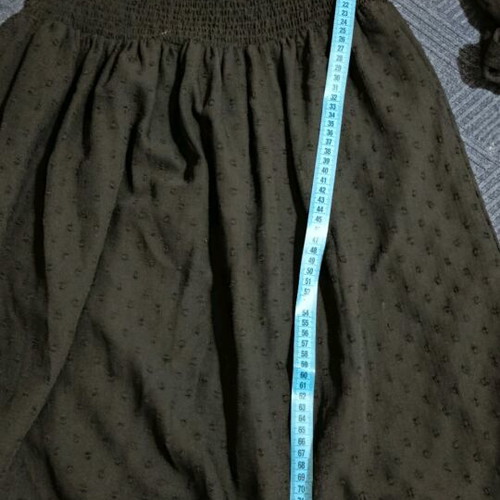 ZARA Black Dress with Balloon Transparent Sleeves and Embroidery Like New, Size M