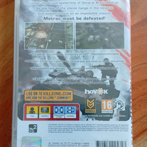 Killzone Liberation PSP Essentials 2011 Sony new sealed
