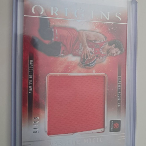 Vasilije Micic Origins 2025-26 patch card, numbered 63/75