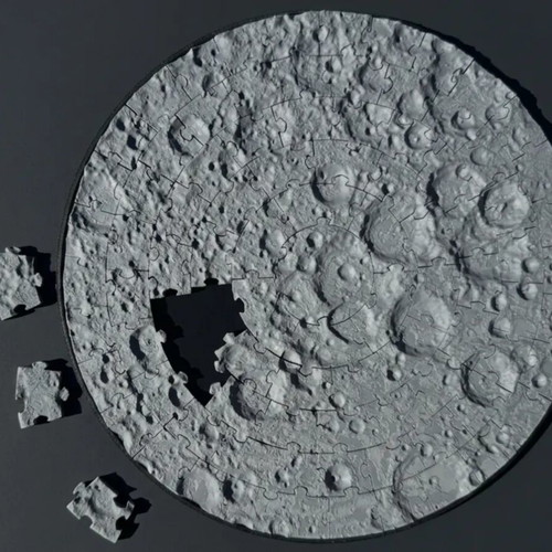 3D Printed Moon Surface Puzzle new