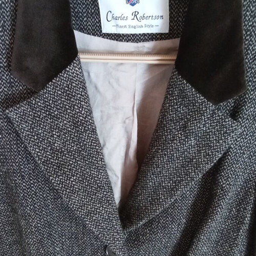 Wool jacket with velvet collar Charles Robertson like new, gray brown