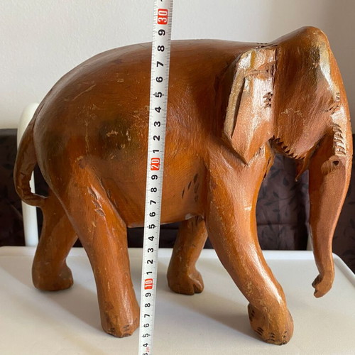 Wooden elephant carving used