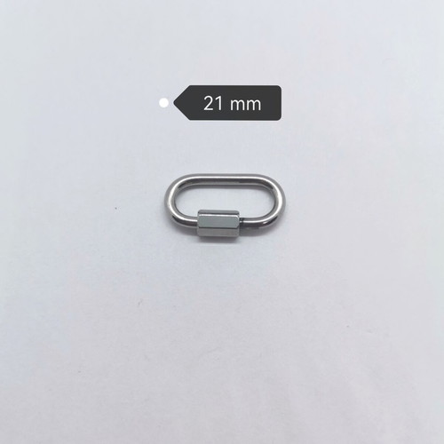Carabiner clasp stainless steel 21mm new