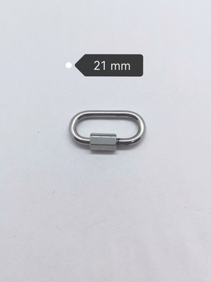 Carabiner clasp stainless steel 21mm new