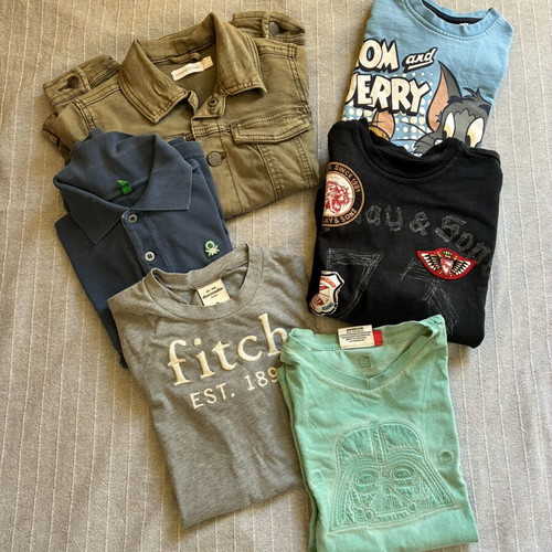 6-Piece Boys Clothing Bundle 7-9 Years, Benetton, Replay, Star Wars, Abercrombie, Orch