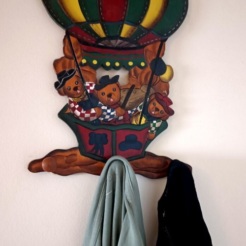 Wooden children's hanger hot air balloon shape like new