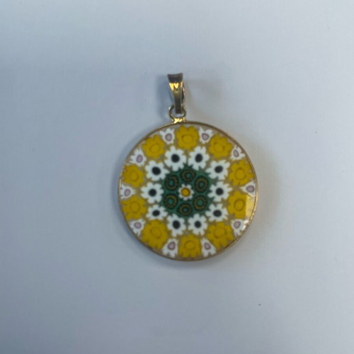 Murano Murrine Veneziane Necklace with 925 Silver New