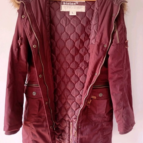Biston women's jacket new, burgundy red, size L