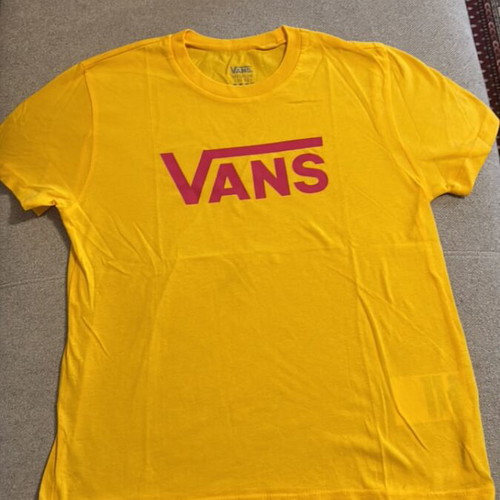 Vans kids yellow T-shirt used, size 10-12 years