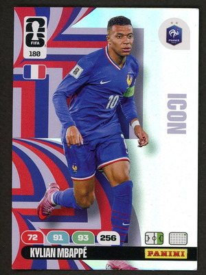 2026 Panini World Cup Adrenalyn XL #180 Mbappe Icons pack like new