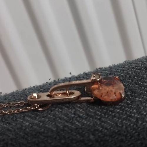 Necklace pendant with amber orange stone, like new