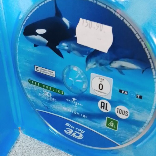 Dolphins and Whales 3D Blu-Ray like new with Greek subtitles