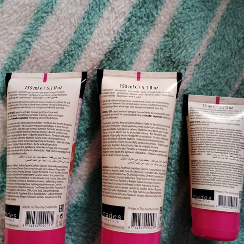 Body care set new with body wash and creams