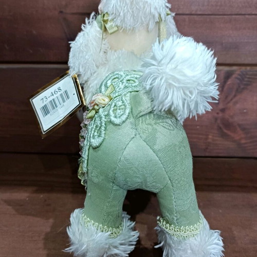 Trimar poodle fabric doll new, greenish