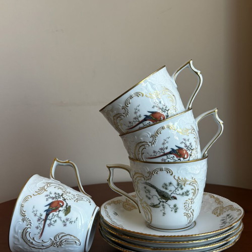Rosenthal Sanssouci Voliere porcelain tea set with exotic birds