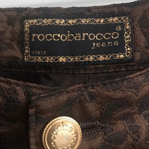 Rocco Barocco women's pants like new, brown embossed fabric