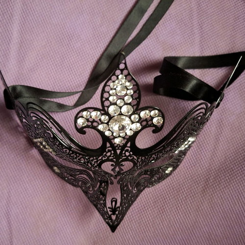 Authentic Venetian masquerade mask with Swarovski crystals like new