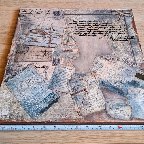 Canvas 40×40 handmade like new with letters