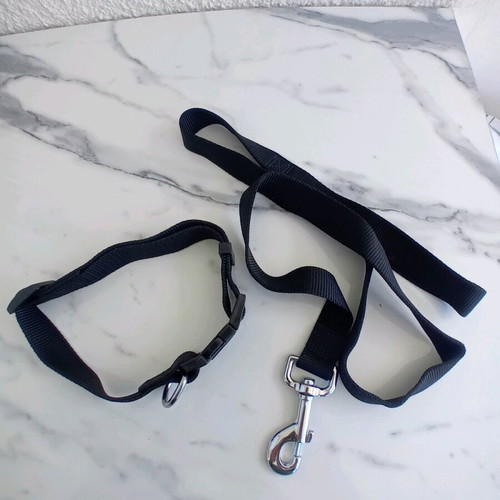 Leash collar set new, 2.5 cm width, adjustable for large dogs