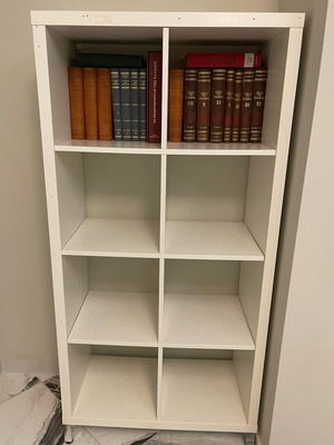 IKEA Kallax ραφιέρα 8 θέσεων σε λευκό, 76.5 x 146.5 x 39 εκ.