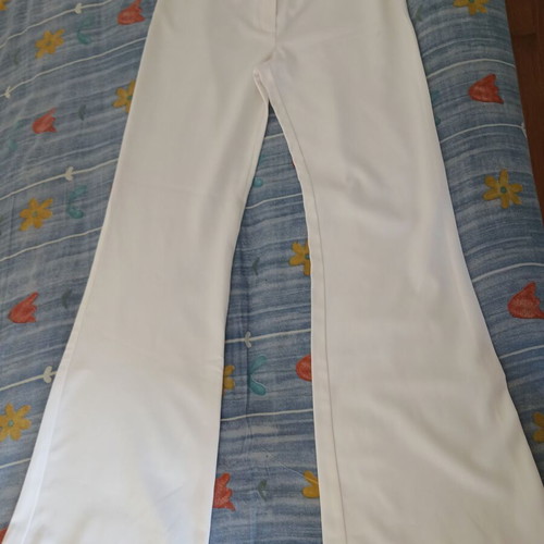 Best Manuel Flared Pants Like New, White, Size L