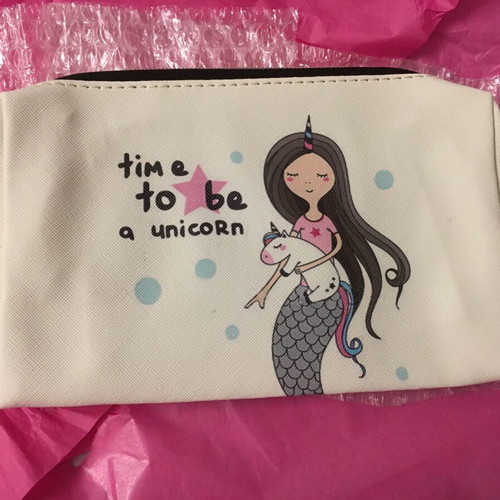 Girls' makeup bag new with unicorn and mermaid design