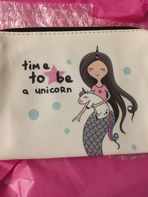 Girls' makeup bag new with unicorn and mermaid design
