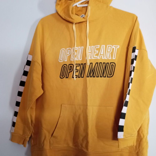 Pink Woman women's sweatshirt, yellow and black