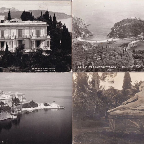 Black and white postcards used, pack of 60, Corfu Rhodes Athens