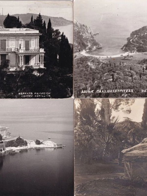 Black and white postcards used, pack of 60, Corfu Rhodes Athens