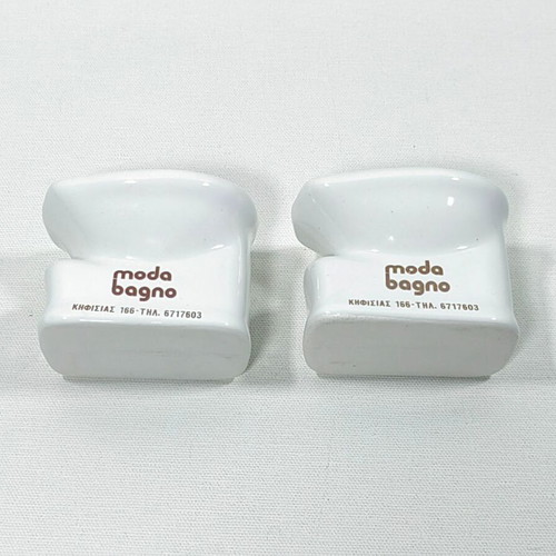 Vintage Moda Bagno Ceramic Miniature Ashtrays Set of 2