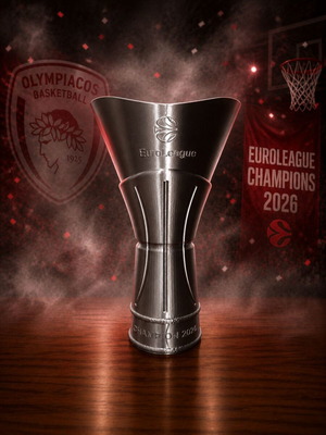Olympiacos EuroLeague Champion 2026 3D Printed Κύπελλο 35 cm καινούργιο