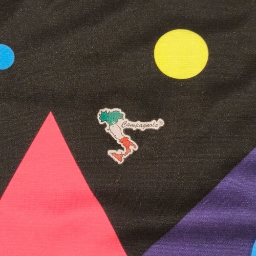 Vintage Campagnola cycling jersey short sleeve geometric size 8, like new