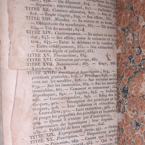 Code Civil 19th Century Civil Code used, French