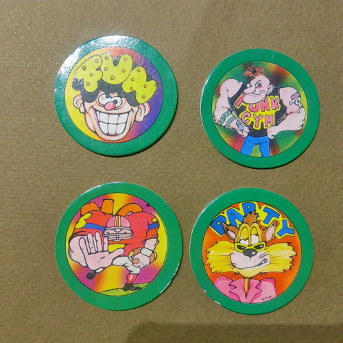 Hoppies collectible caps set like new, 4 pieces