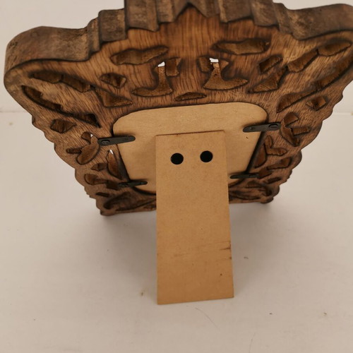 Carved wooden photo frame 1960s square