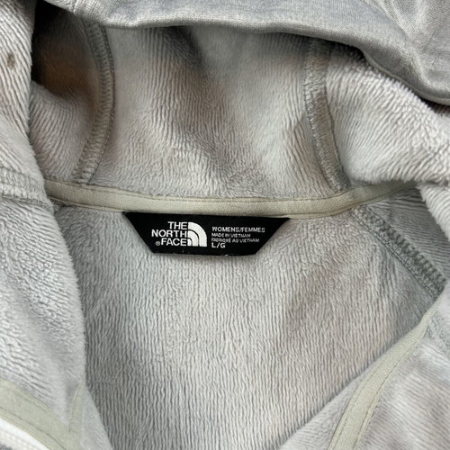 The North Face women's fleece jacket with hood, used, size L, gray