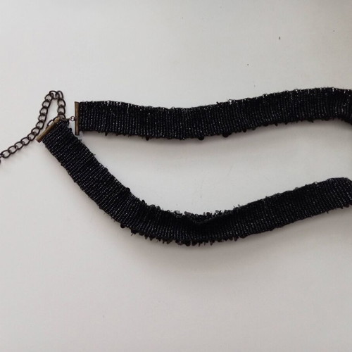 Black waist belt with sequins like new, adjustable