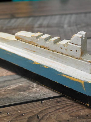 Decorative wooden handmade boat new
