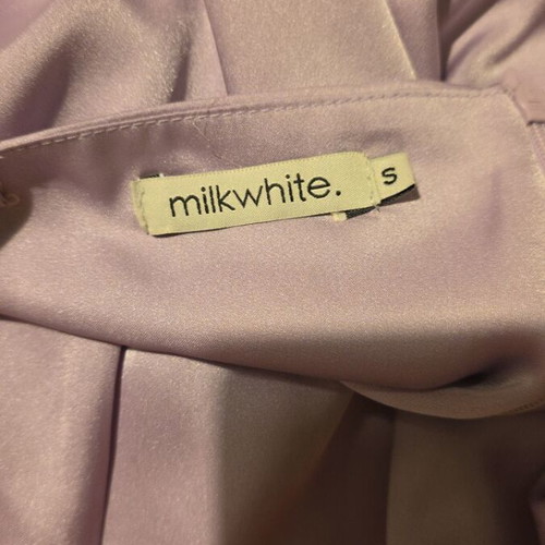 Milkwhite lilac maxi satin dress like new