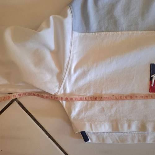 Tommy Hilfiger Cropped Shirt like new, white and blue