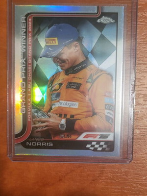 F1 Topps Chrome 2025 Lando Norris Grand Prix Winner Refractor 116 like new