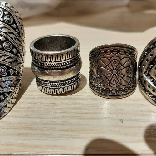 Rings for boho looks, worn together or separately