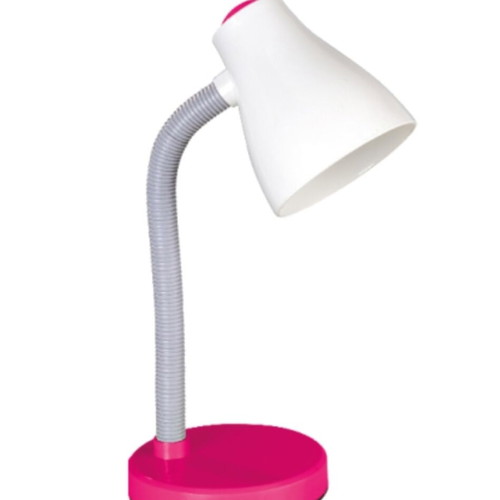 Desk lamp like new, white and fuchsia