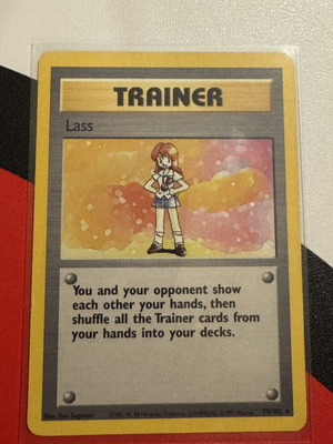 Pokémon Lass Base Set 75/102 Rare Card like new