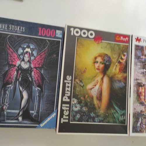 Trefl puzzle set of 3, 1000 pieces, like new
