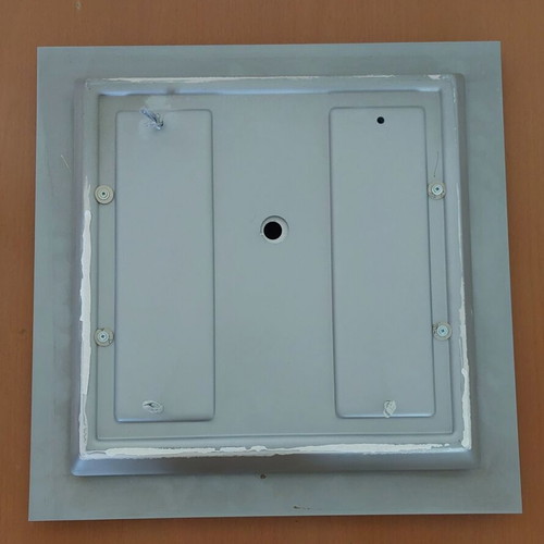 Ceiling light like new, silver matte frame, 42x42cm
